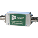 RF Venue BPF470T608 RF Band-Pass Filter for Wireless Mics - 470-608 MHz Range - North American use