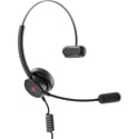 Riedel HS-200-SNGL-E-A OnAir 200 Series Single-Ear Intercom Headset with Fixed XLR4 Connector