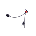 Photo of Riedel RUN-E1L-HR6F Ultra-Light In Ear Monaural Intercom Headset with HR6F Connector for Bolero - Left Ear - 47in Cable
