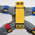 Photo of Rip-Tie O-94-G10-BU Two Inch Wide CinchStrap with End Grommets - 94 Inch Long - Blue - 10 Pack