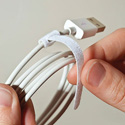 Photo of Rip-Tie Mini Q-35-252-W 1/4 x 3-1/2 Inch Hook & Loop Cable Ties - 252 Pieces - White