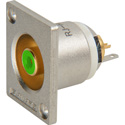 Photo of Canare Recessed RCA to Solder Point Bulkhead with Green Insert