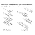 Multidyne RM-1RU-V4 Universal Rack Kit for Mounting up to Four VB VersaBrix Series V4 Products in a 1RU Rack Space