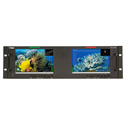 Wohler RM-3270WS-3G 3RU Dual 7-Inch Widescreen LCD Rackmount Video Monitor 3G-SDI with Embedded Audio