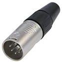 Photo of REAN RC5M Finger Groove 5-Pin Male XLR Cable Connector - Nickel Plated Housing & Silver Plated Contacts - 100/Pack