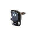 Photo of Rean RP2RCF-BAG 1/4 Inch Mono / Low-Profile Right Angle Pancake Plug - Black/Nickel - Each