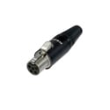 Rean RT5FC-B TINY Cable Connector 5-Pole Female Black Housing / Gold Plated