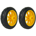 Photo of RocknRoller RWHLO6X15 6 Inch x 1.5 Inch R-Trac Rear Wheel for RMH1/R2 - 2 Pack - Yellow Hub