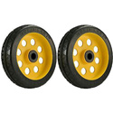 RocknRoller RWHLO8X2 8 Inch x 2 Inch R-Trac Rear Wheel for R6/R8/R14 - 2 Pack - Yellow Hub