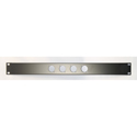 Photo of Redco RP104 1U Flanged Steel Rack Panel Punched for 4 D-Series XLR - Unloaded - Black