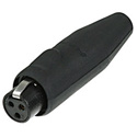 Photo of REAN RT3FC-B-W Tiny 3-Pole Female Black/Gold XLR w/Water Resis