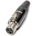 REAN RT3FC-B Tiny 3-Pole Female Black/Gold XLR Cable Connector