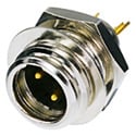 Photo of REAN RT3M Tiny 3-Pole Male Black/Gold Chassis XLR Connector