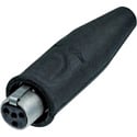 Photo of REAN RT4FC-B-W TINY Cable Connector 4-pole Female Black Housing Gold Plated Contacts Water Resistant Boot