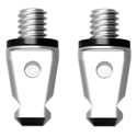 Rycote 185805 3/8-Inch Male PCS Tips with Leather Washers Fitted - Pair