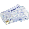 Simply45 S45-1000 Unshielded Standard WE/SS RJ45 Mod Plugs for Solid Cat5e UTP and Stranded Cat5e/6 UTP - 100pc