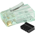 Simply45 S45-1100 Unshielded Standard WE/SS RJ45 Mod Plugs with BarS45 Load Bar for Solid Cat6/6a UTP - 100pcs