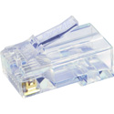 Simply45 S45-1500 Unshielded Pass-Thru RJ45 Mod Plugs For Solid Cat5e UTP And Stranded Cat5e/6 - 100pc