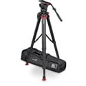 Sachtler System Video 18 Fluid Head (1811) + Tripod Flowtech 100 MS with Mid-Level Spreader and Rubber Feet