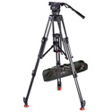 Photo of Sachtler 1973 System 7-7 HD MCF- Cine HD Fluid Head Tripod ENG 2 CF HD & Mid-Level Spreader 100/150 - Rubber Feet & Bag