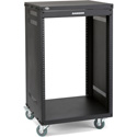 Photo of Samson SRK16 16-Space 18-Inch Deep Universal Equipment Rack with Casters