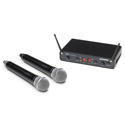 Samson SWC288HQ6-H Concert 288 Dual Channel Wireless Handheld System w/2 Q6 Handheld Microphones - H Band 470-518 MHz