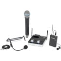 Photo of Samson SWC288MALL-D Concert 288m Mic System with Tabletop Receiver/Handheld Mic Trans/1x Beltpack & Headset Mic - D Band