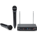 Samson SWS212HH-E Stage 212 Dual Vocal VHF Frequency Agile Wireless System (2) Q6 Dynamic Mics (VH212-Q6 x 2/SR212)