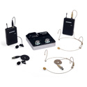 Photo of Samson SWXPD2MPR XPD2m 2.4 GHz Dual Channel Wireless Tabletop Receiver System with 2 Lavalier Mics and 2 Headset Mics
