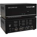 Smart-AVI SM-UHN-2D-S 2-Port Dual Head HDMI KVM Switch with USB 2.0 Sharing and 4K UHD Resolution