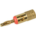 Connectronics Gold Banana Plug Screw Type Speaker Connector - Red