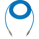 Photo of Sescom SC1.5MMBE Audio Cable Canare Star-Quad 3.5mm TS Mono Male to 3.5mm TS Mono Male Blue - 1.5 Foot