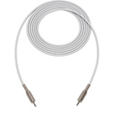Photo of Sescom Audio Cable Canare Star-Quad 3.5mm TS Mono Male to 3.5mm TS Mono Male - White - 1.5 Foot