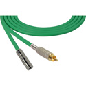 Photo of Sescom SC1.5RMJ Audio Cable Canare Star-Quad RCA Male to 3.5mm TS Mono Female - Green - 1.5 Foot