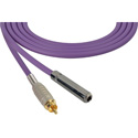 Photo of Sescom SC1.5SJRPE Audio Cable Canare Star-Quad 1/4 TS Mono Female to RCA Male Purple - 1.5 Foot