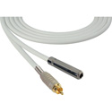 Photo of Sescom SC1.5SJR Audio Cable Canare Star-Quad 1/4-Inch TS Mono Female to RCA Male - White - 1.5 Foot