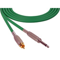 Photo of Sescom SC1.5SRGN Audio Cable Canare Star-Quad 1/4 TS Mono Male to RCA Male Green - 1.5 Foot