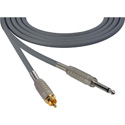 Photo of Sescom Audio Cable Canare Star-Quad 1/4-Inch TS Mono Male to RCA Male - Grey - 1.5 Foot