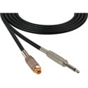 Photo of Sescom SC1.5SRJ Audio Cable Canare Star-Quad 1/4 TS Mono Male to RCA Female Black - 1.5 Foot