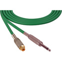 Photo of Sescom SC1.5SRJGN Audio Cable Canare Star-Quad 1/4 TS Mono Male to RCA Female Green - 1.5 Foot