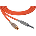 Photo of Sescom SC1.5SRJOE Audio Cable Canare Star-Quad 1/4 TS Mono Male to RCA Female Orange - 1.5 Foot