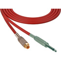 Photo of Sescom SC1.5SRJRD Audio Cable Canare Star-Quad 1/4 TS Mono Male to RCA Female Red - 1.5 Foot