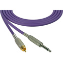 Photo of Sescom SC1.5SRPE Audio Cable Canare Star-Quad 1/4 TS Mono Male to RCA Male Purple - 1.5 Foot