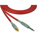 Photo of Sescom SC1.5SRRD Audio Cable Canare Star-Quad 1/4 TS Mono Male to RCA Male Red - 1.5 Foot