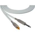 Photo of Sescom SC1.5SRWE Audio Cable Canare Star-Quad 1/4 TS Mono Male to RCA Male White - 1.5 Foot