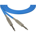 Photo of Sescom SC1.5SSBE Audio Cable Canare Star-Quad 1/4 TS Mono Male to 1/4 TS Mono Male Blue - 1.5 Foot