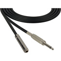 Photo of Sescom SC1.5SSJ Audio Cable Canare Star-Quad 1/4 TS Mono Male to 1/4 TS Mono Female Black - 1.5 Foot