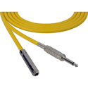 Photo of Sescom SC1.5SSJYW Audio Cable Canare Star-Quad 1/4 TS Mono Male to 1/4 TS Mono Female Yellow - 1.5 Foot