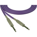 Photo of Sescom SC1.5SSPE Audio Cable Canare Star-Quad 1/4 TS Mono Male to 1/4 TS Mono Male Purple - 1.5 Foot