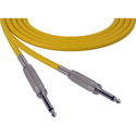 Photo of Sescom Audio Cable Canare Star-Quad 1/4 TS Mono Male to 1/4 TS Mono Male - Yellow - 1.5 Foot